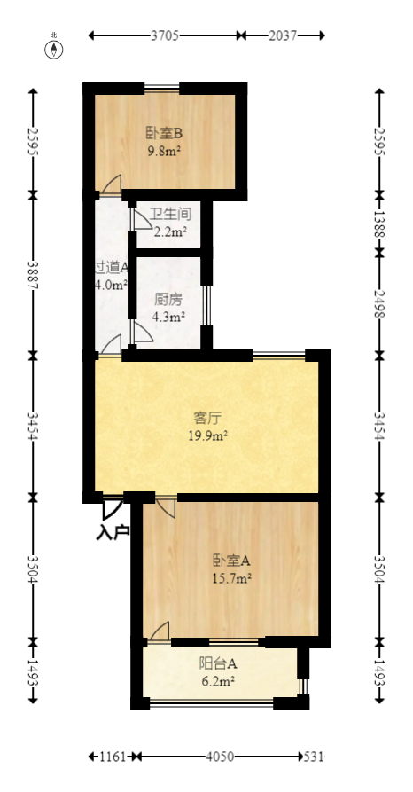 公交园小区（公交新村）  2室1厅1卫   28.00万室内图1