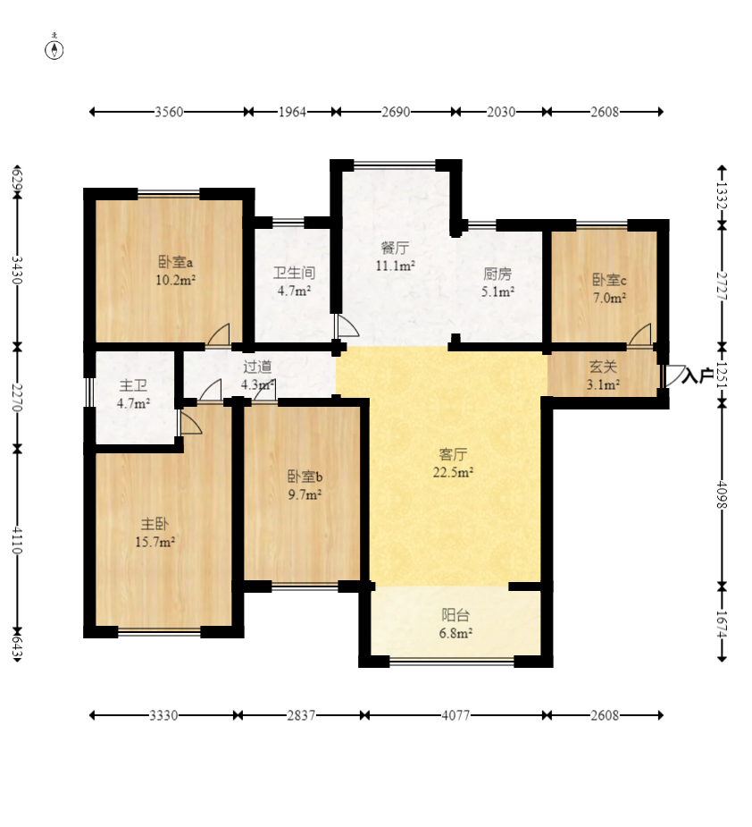 富兴悦府(富兴学府名邸) 4室2厅2卫 80.0万 富兴悦府(富兴学府名邸) 4室2厅2卫 80.0万户型图