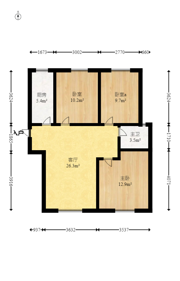 荣盛花语城  3室2厅1卫    58.0万 荣盛花语城  3室2厅1卫    58.0万户型图