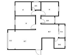 欧洲城  4室2厅2卫   66.80万室内图