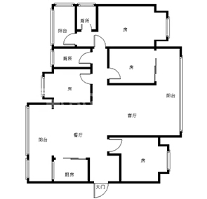 茉莉公馆  4室2厅2卫   71.80万室内图