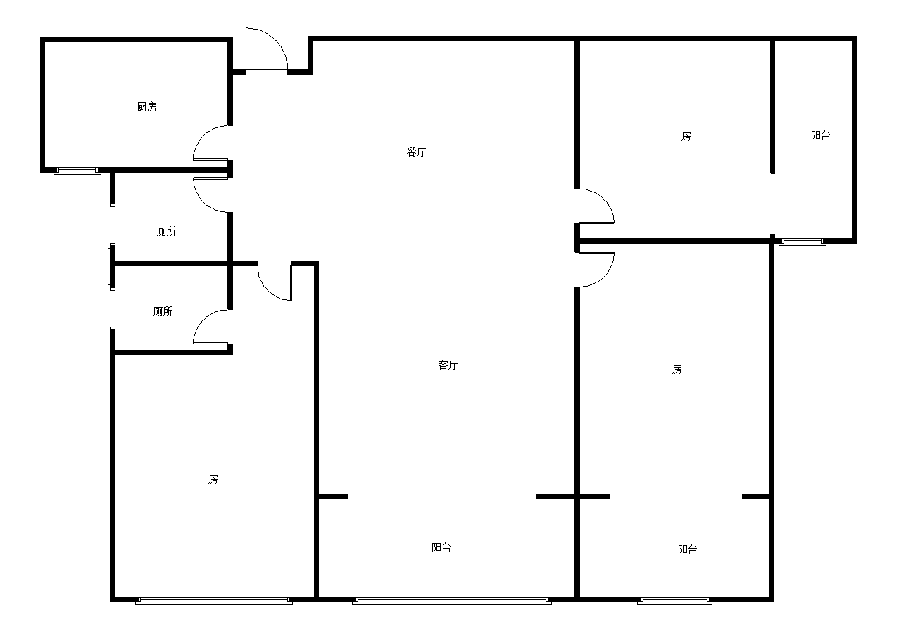 建宸贰号公馆  3室2厅2卫   56.00万室内图1