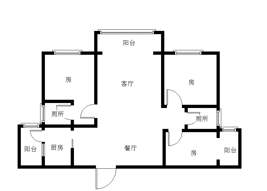 东城壹品  3室2厅2卫   76.00万室内图