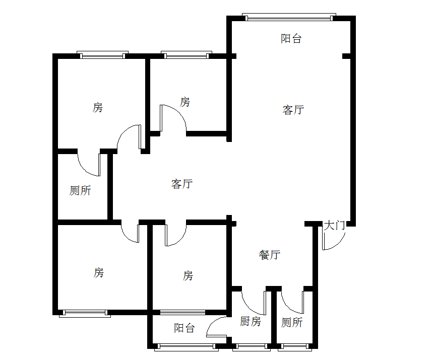 盛世华庭  4室2厅2卫   71.80万室内图