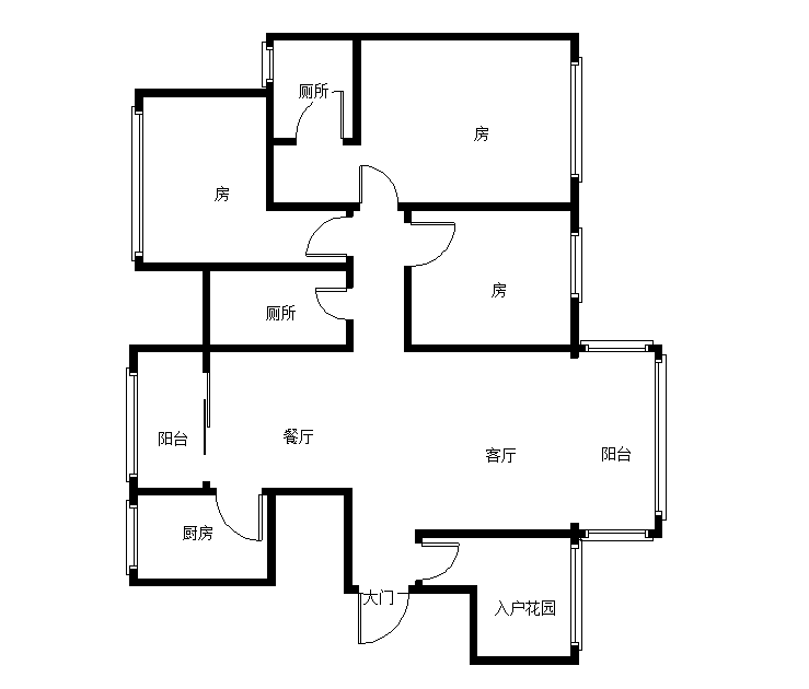 国瓷新城  4室2厅2卫   89.80万室内图