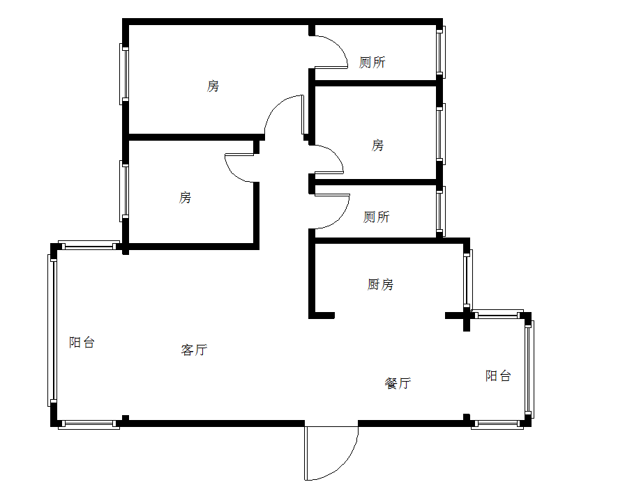 碧桂园醴陵府  3室2厅2卫   54.00万室内图