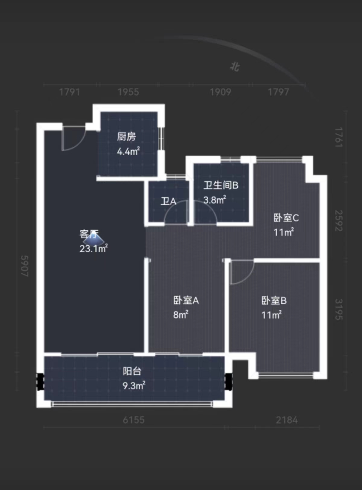 建发央著  3室2厅1卫    70.0万