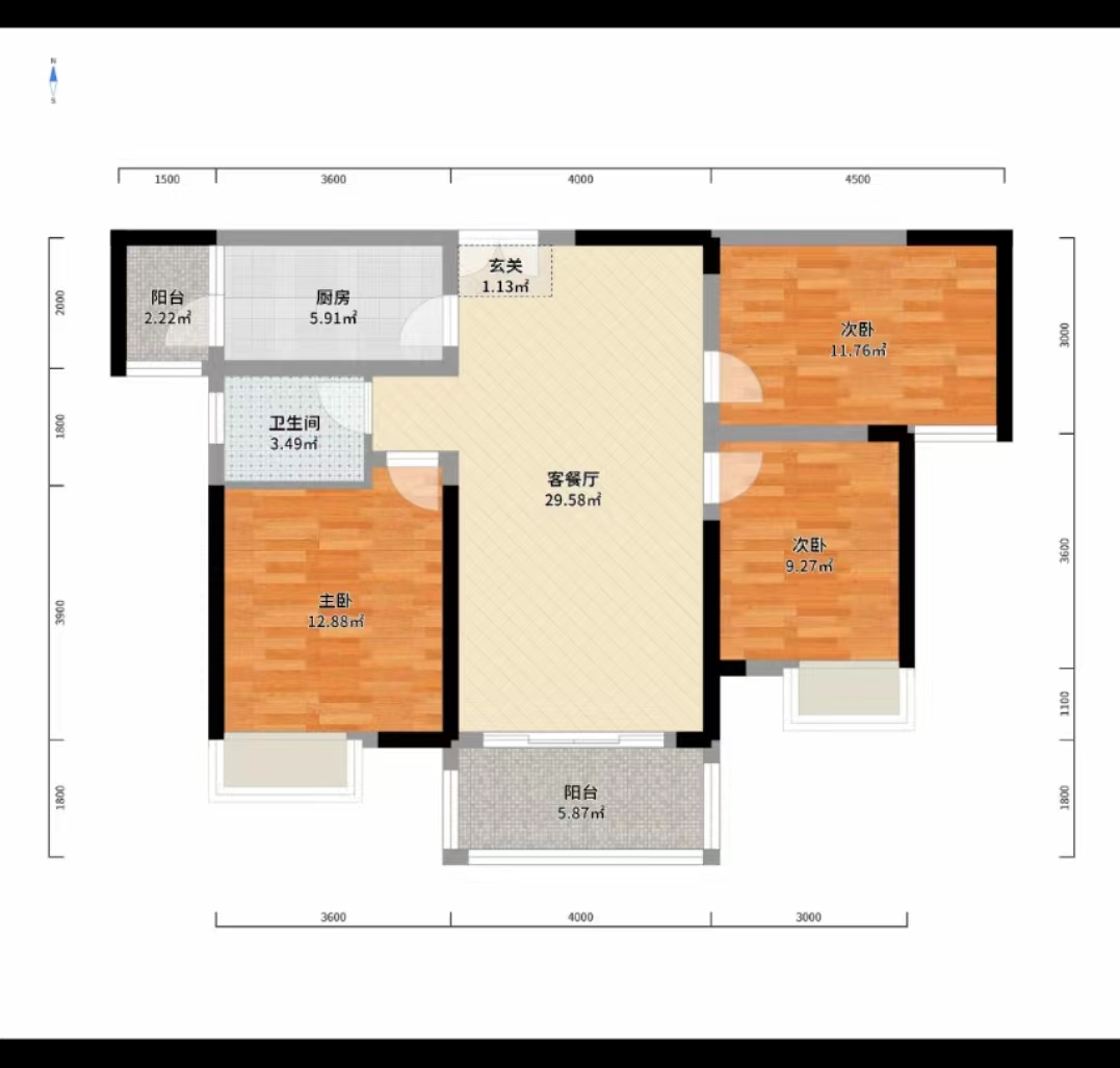 山水豪庭 3室1厅1卫 47.0万 山水豪庭 3室1厅1卫 47.0万室内图