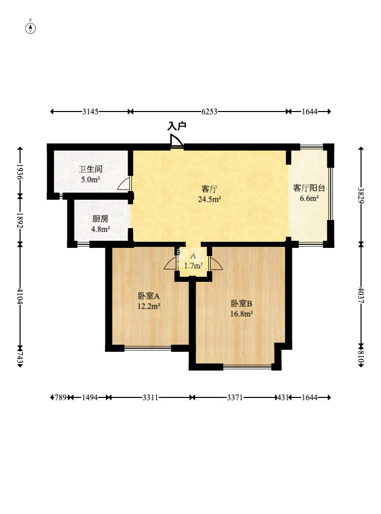 枫林家园  2室1厅1卫   106.80万