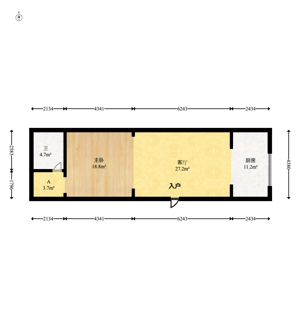 山水湾  1室1厅1卫    44.0万 山水湾  1室1厅1卫    44.0万户型图