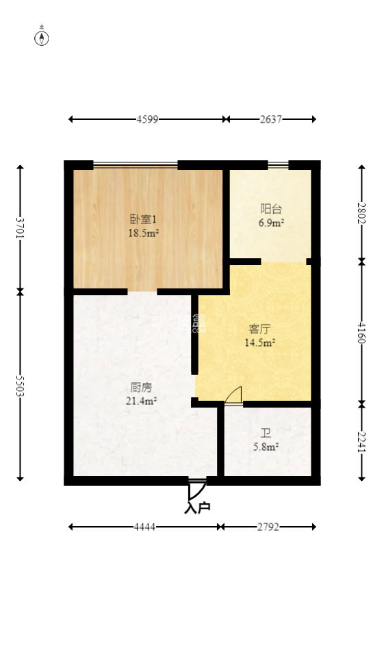 才子嘉都  1室2厅1卫   65.00万
