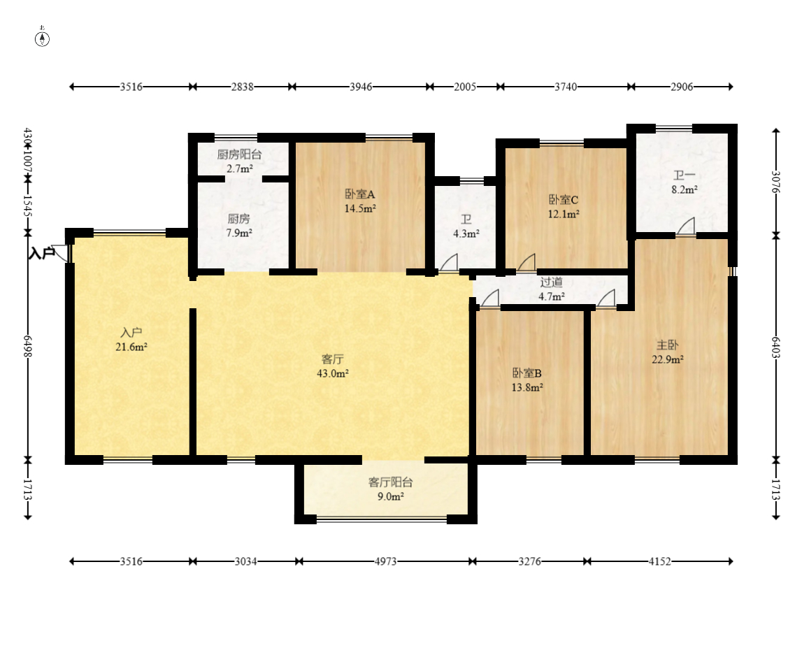 华润凤凰城二期 5室2厅2卫 119.0万 华润凤凰城二期 5室2厅2卫 119.0万户型图