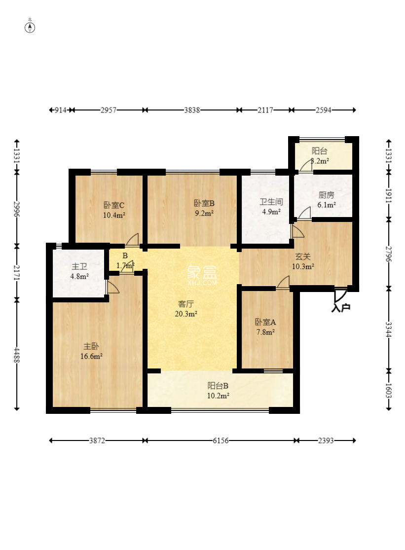 保利花園 3室2廳2衛 105.00萬