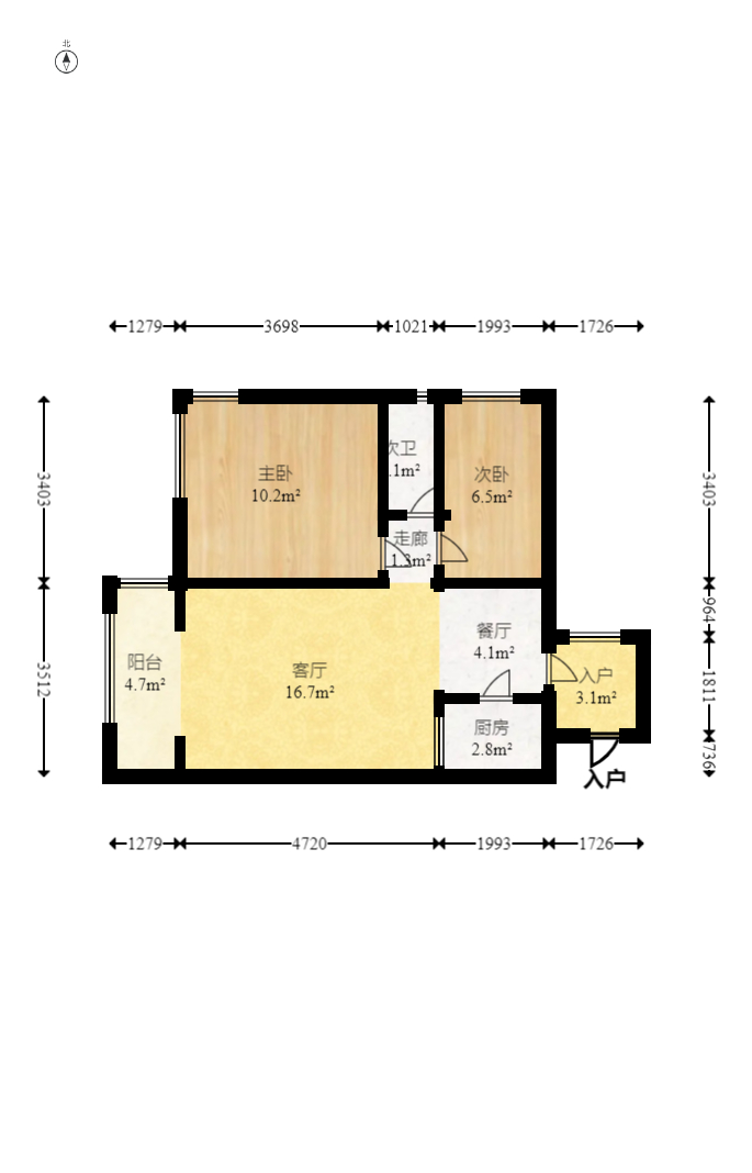 申鑫国际广场  1室1厅1卫    60.0万 申鑫国际广场  1室1厅1卫    60.0万户型图
