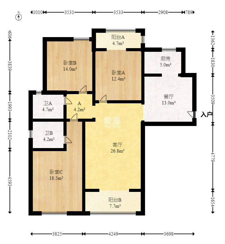 山水印象（愿景想山）  3室2厅1卫   50.00万