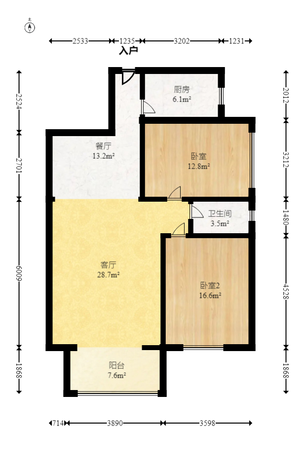 星城国际 2室2厅2卫 51.98万 星城国际 2室2厅2卫 51.98万户型图