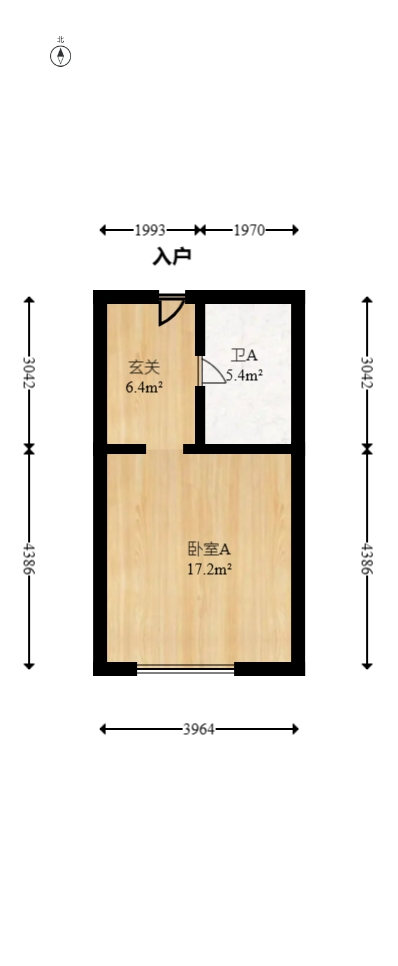 钰龙天下二期（钰龙佳园）  1室1厅1卫   30.00万室内图1