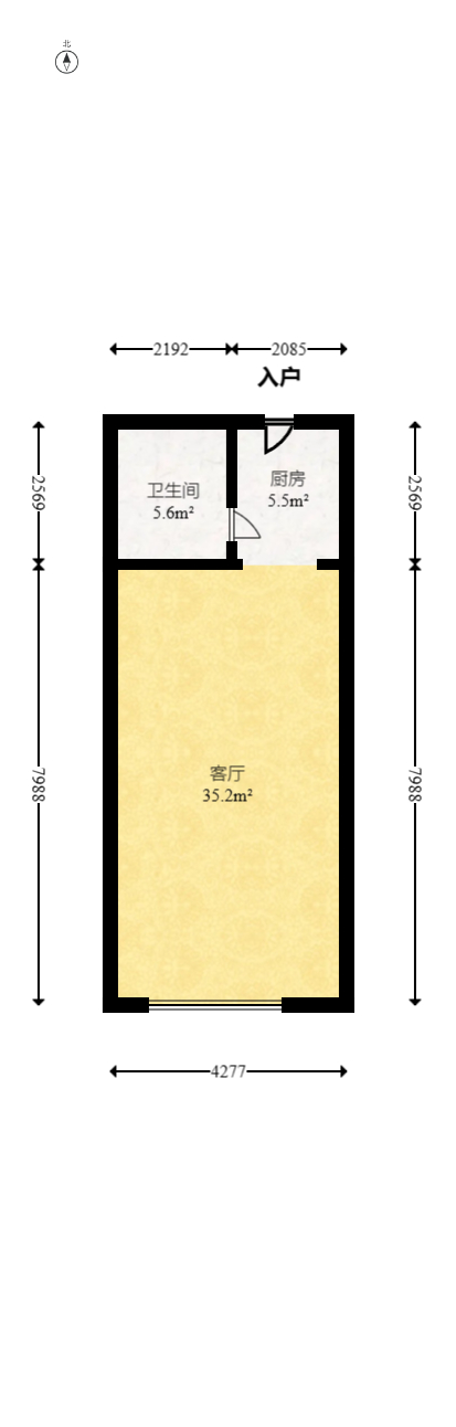 东业上城嘉苑(晟悦国际) 1室1厅1卫 24.0万 东业上城嘉苑(晟悦国际) 1室1厅1卫 24.0万户型图