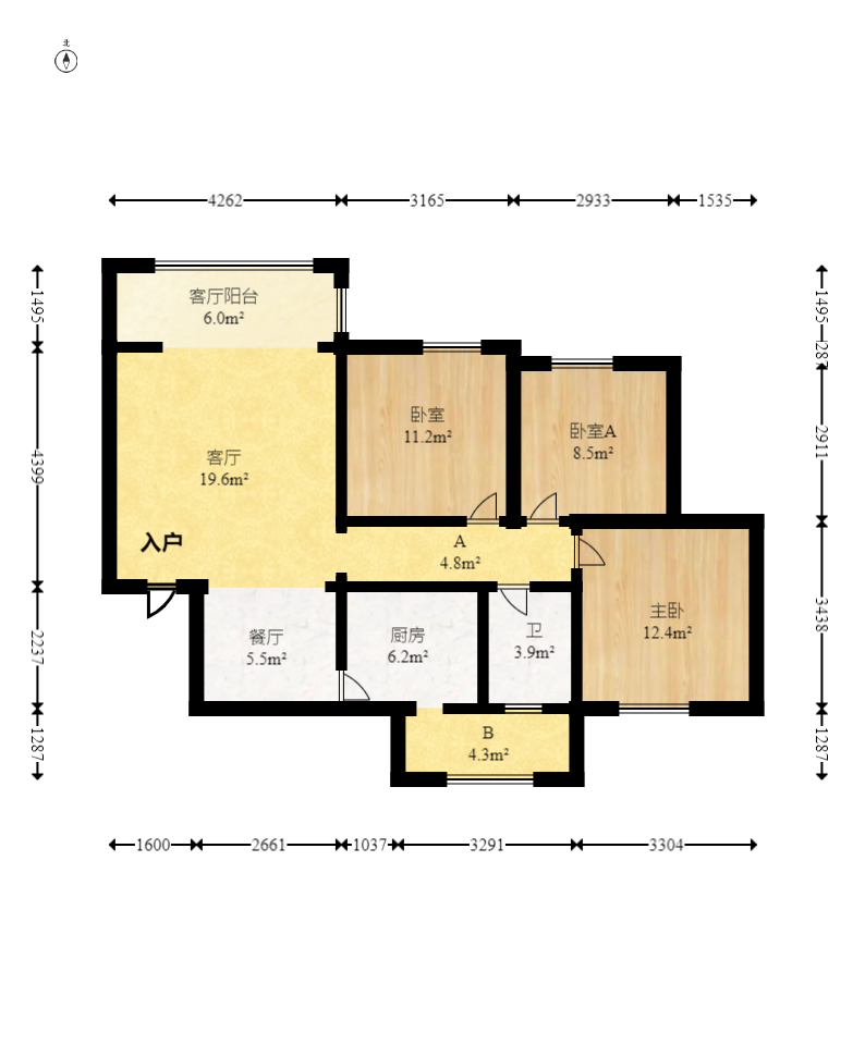 楚天世纪城东苑  3室2厅1卫    42.8万 楚天世纪城东苑  3室2厅1卫    42.8万户型图