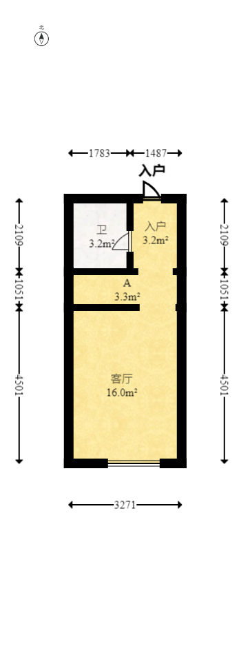 尚都美寓  1室1厅1卫    14.98万室内图1