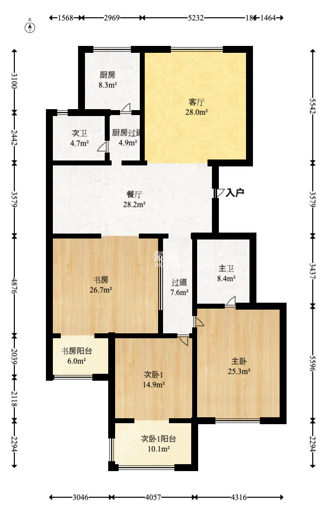 楓林美景  3室2廳2衛(wèi)   128.00萬(wàn)