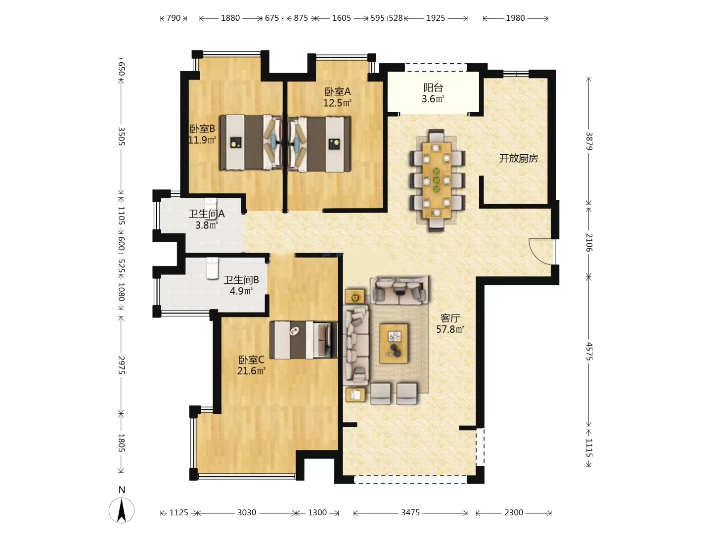 磐龙生态社区  3室2厅2卫   38.00万