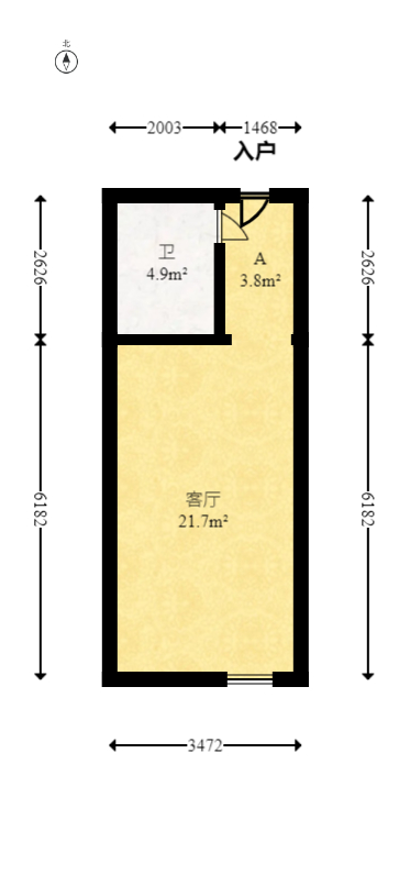 国泰九龙湾  1室1厅1卫    36.0万 国泰九龙湾  1室1厅1卫    36.0万户型图