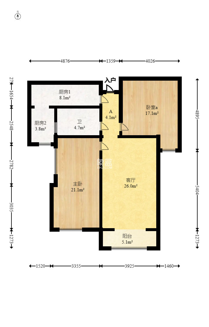 旭輝御府  3室2廳1衛(wèi)   136.80萬