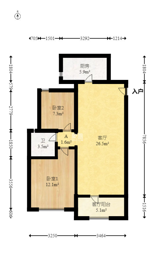 龍湖春江悅茗  2室1廳1衛(wèi)   86.80萬