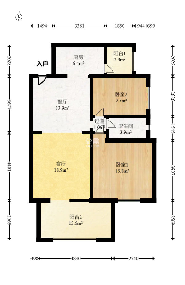 时代倾城四期  2室2厅1卫   83.50万