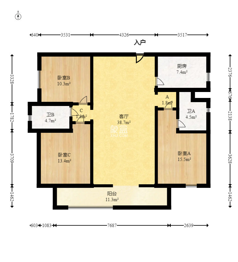 中建璟和城  3室2厅2卫    102.8万