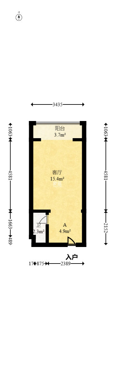 知微园  1室1厅1卫   17.00万