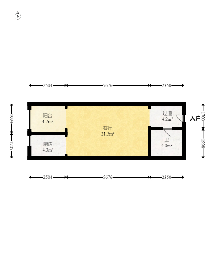 明发国际城  1室1厅1卫    36.0万 明发国际城  1室1厅1卫    36.0万户型图