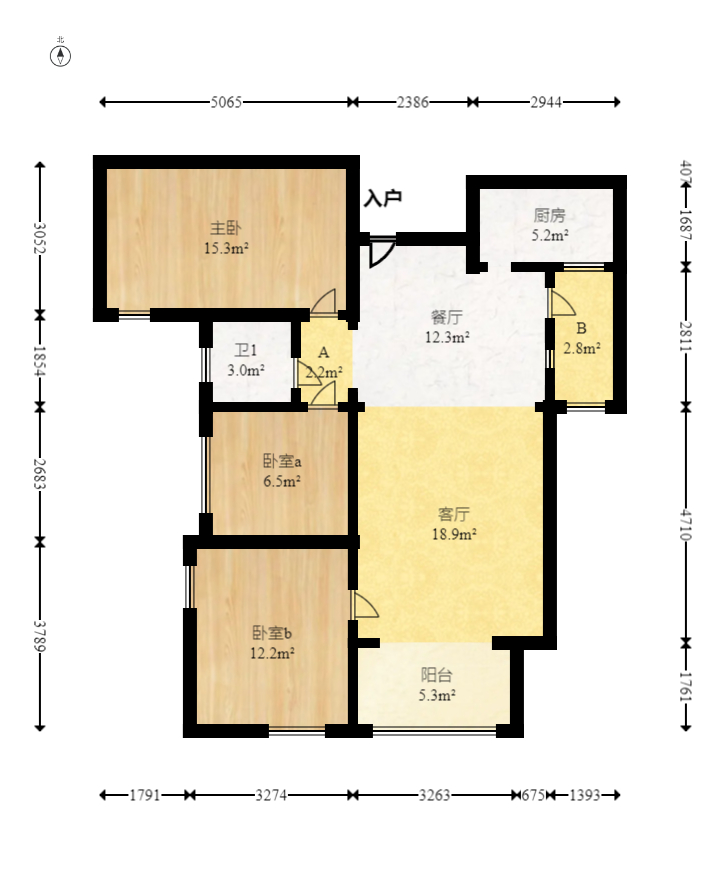 联诚现代城  3室2厅1卫    52.0万 联诚现代城  3室2厅1卫    52.0万户型图