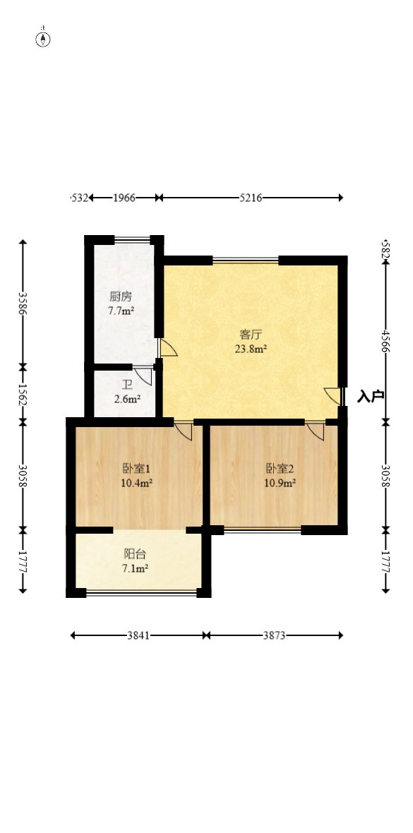 广厦新村  2室1厅1卫   38.00万室内图1
