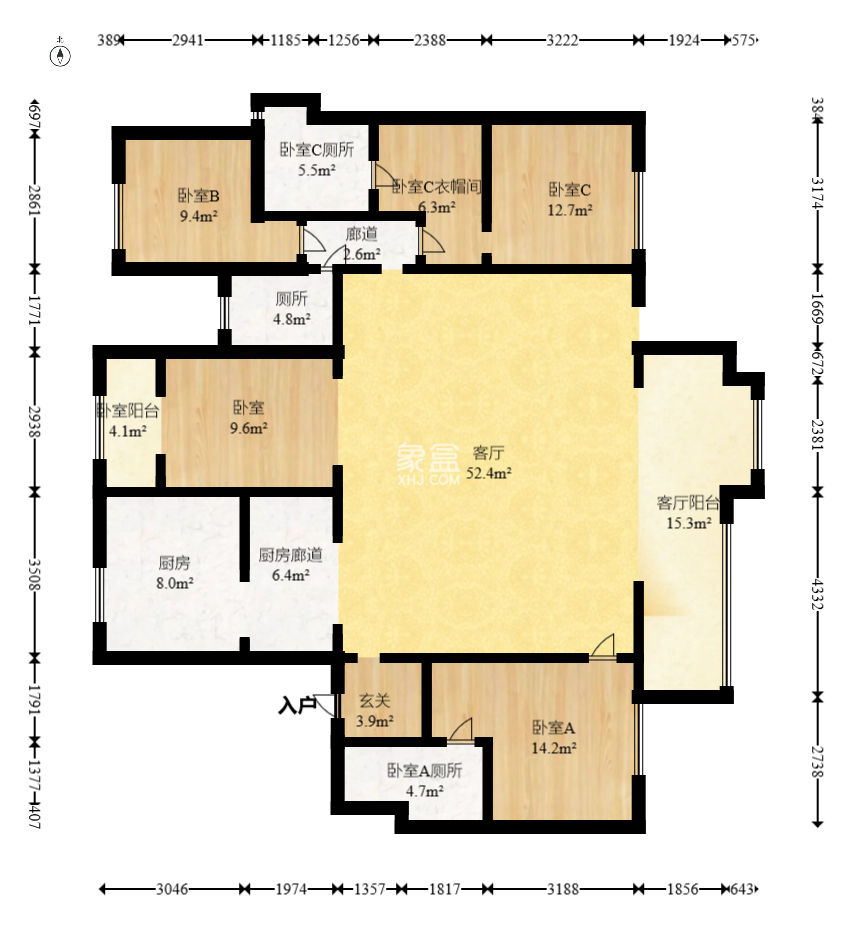 建发电建江山悦  4室2厅3卫    315.0万