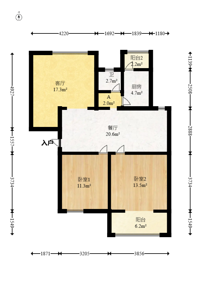 山水庭院  3室2厅1卫    52.0万 山水庭院  3室2厅1卫    52.0万户型图