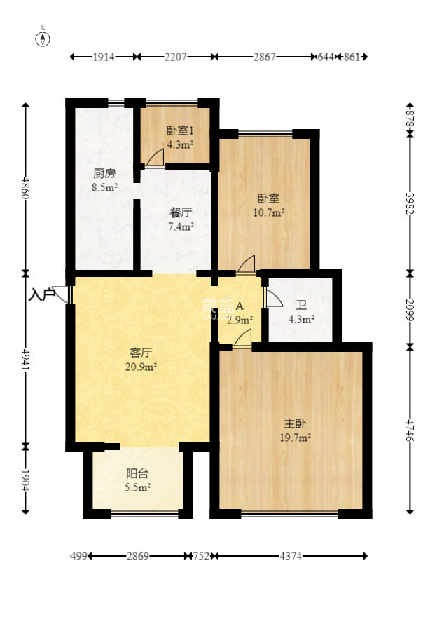 四季星城  3室1厅1卫   62.80万