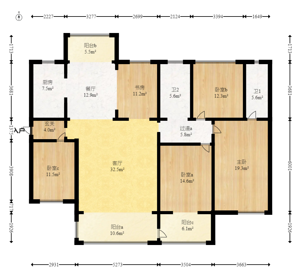 润和谷山郡(悦禧山庄水榭花都)  4室2厅2卫    190.0万 润和谷山郡(悦禧山庄水榭花都)  4室2厅2卫    190.0万户型图