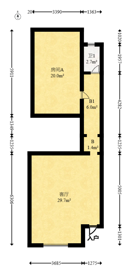 樱之谷别墅（ABCD区）  3室2厅3卫   278.80万室内图1
