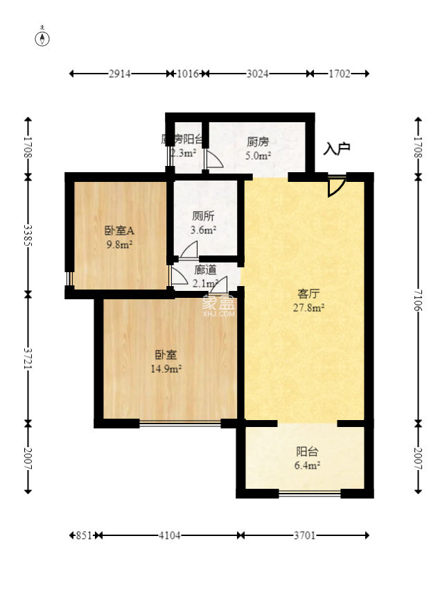德惠雅苑（众星湘港公馆）  2室2厅1卫   70.00万