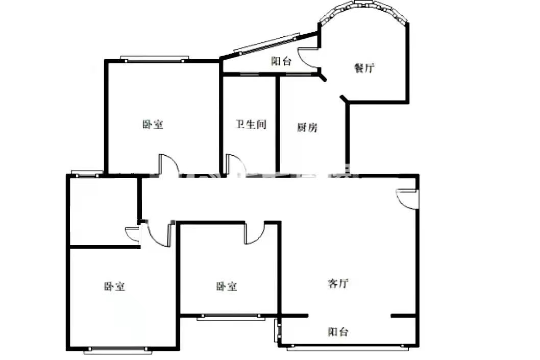 星海明筑  3室2厅2卫   78.80万室内图