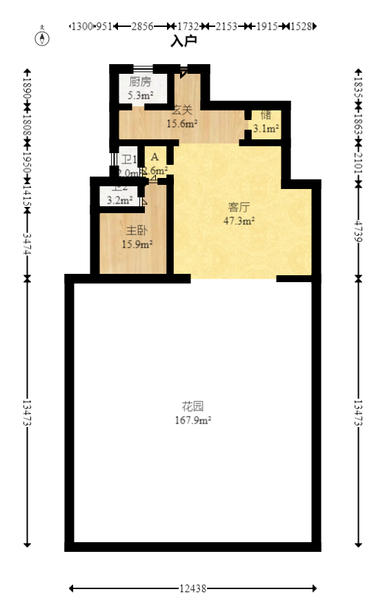 绿地麓湖郡  5室2厅3卫   386.00万室内图1
