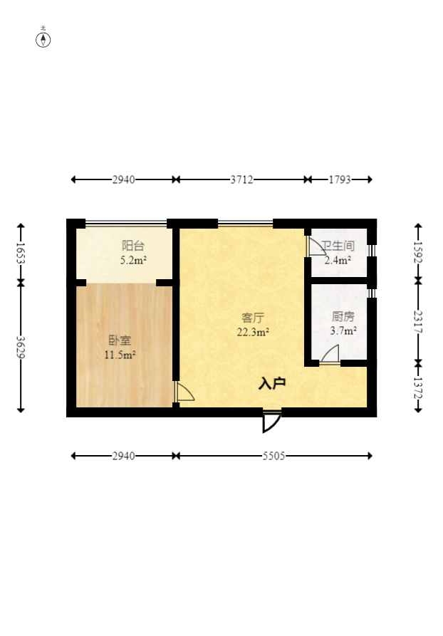 康桥长郡  1室1厅1卫    32.8万 康桥长郡  1室1厅1卫    32.8万户型图