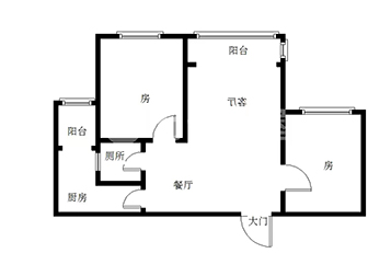 新华联紫荆苑  2室2厅1卫   56.80万室内图