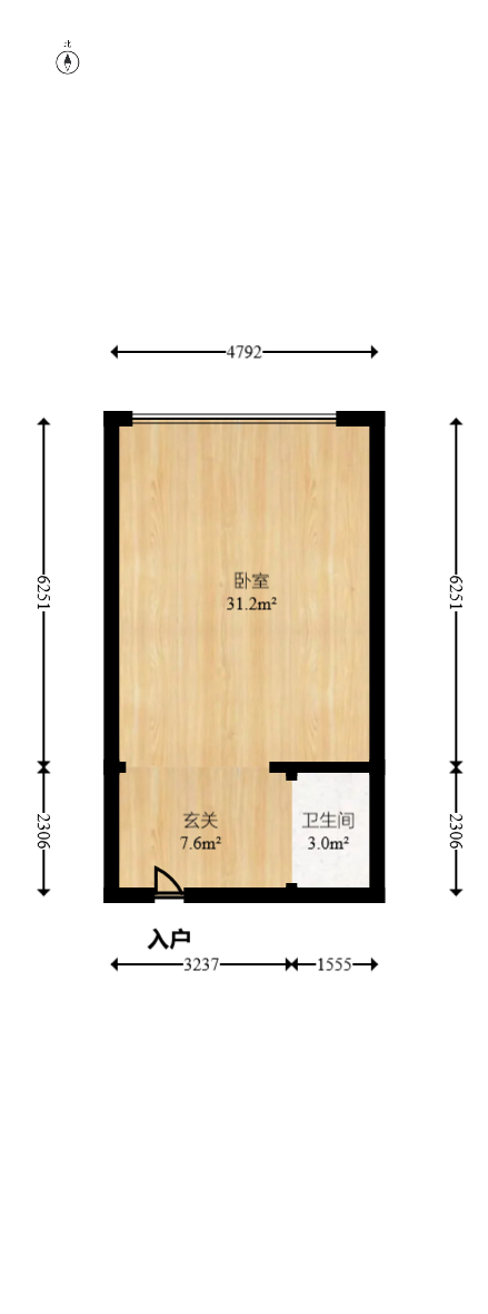 金鼎公园尚  1室1厅1卫   25.00万室内图1