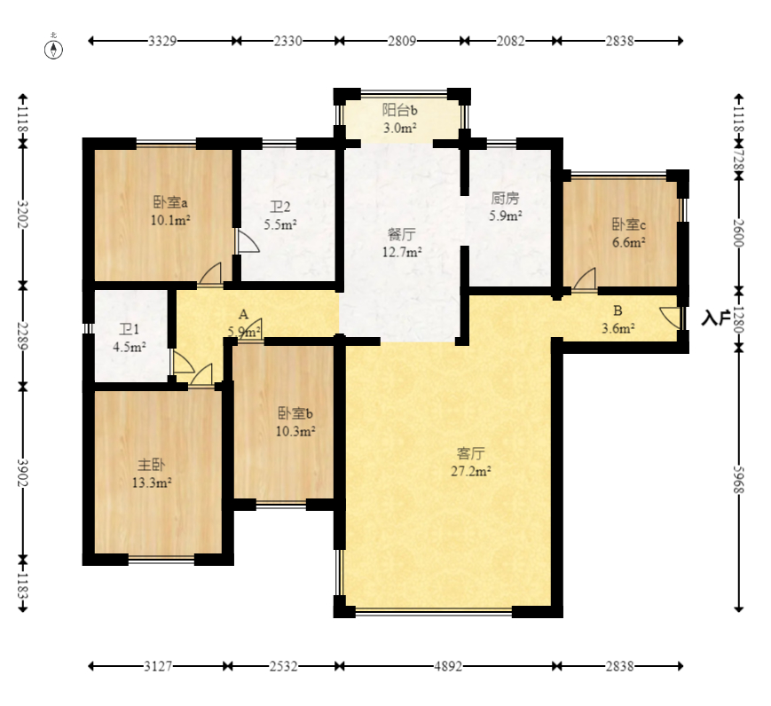 富兴悦府(富兴学府名邸) 4室2厅2卫 94.0万 富兴悦府(富兴学府名邸) 4室2厅2卫 94.0万户型图