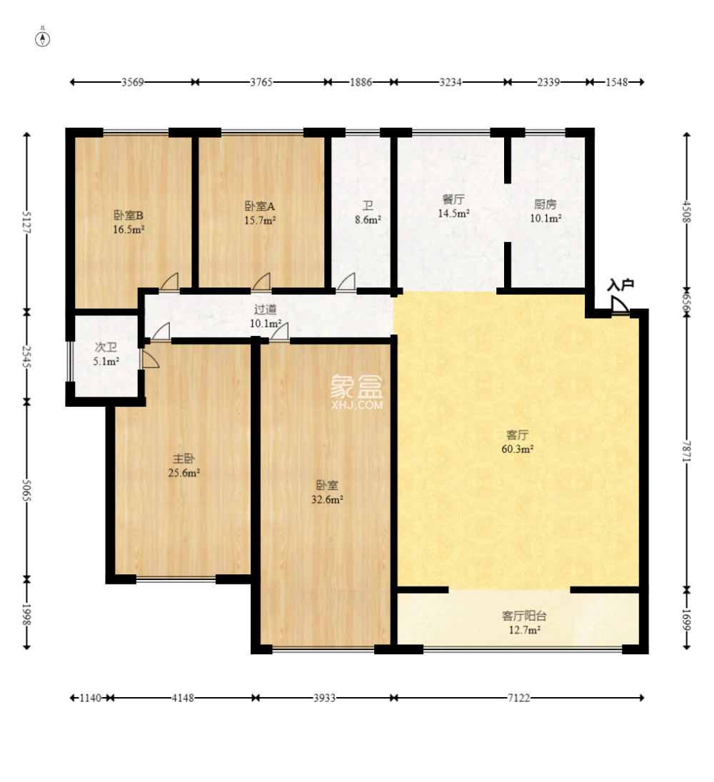 星沙六区  4室2厅2卫   85.00万