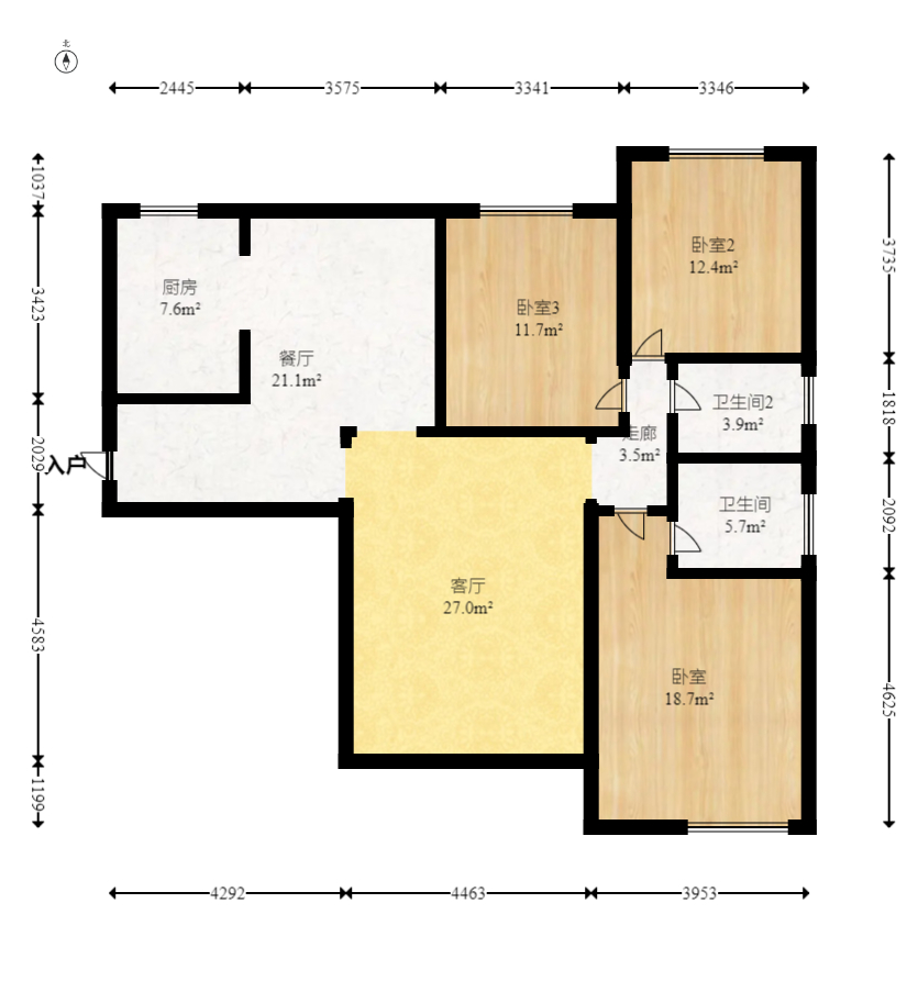 金广星苑  3室2厅2卫    78.8万 金广星苑  3室2厅2卫    78.8万户型图