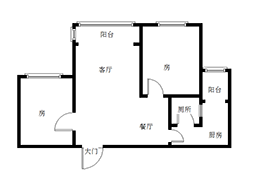 新华联紫荆苑  2室2厅1卫   53.80万室内图